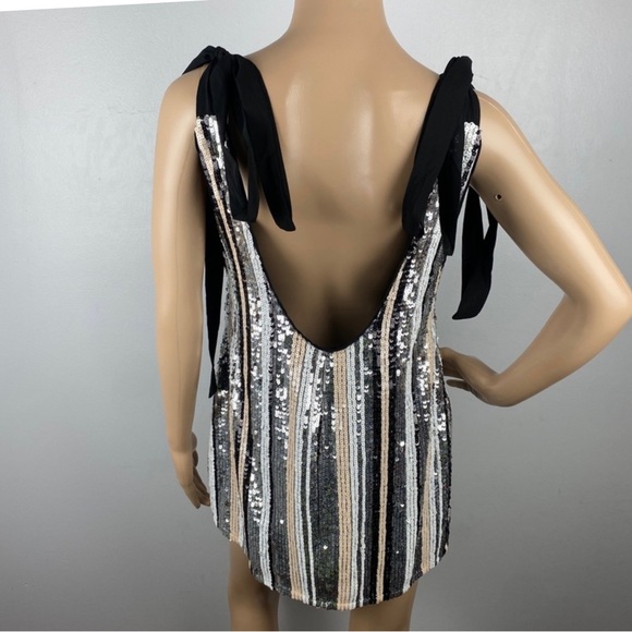 NBD REVOLVE SEQUIN MINI SLIP DRESS - Picture 9 of 12